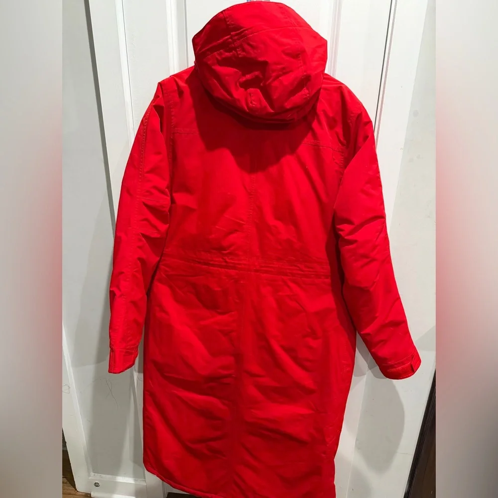 Lands' End Squall Waterproof‎ Insulated Winter Stadium Maxi Coat- Red, Women's L